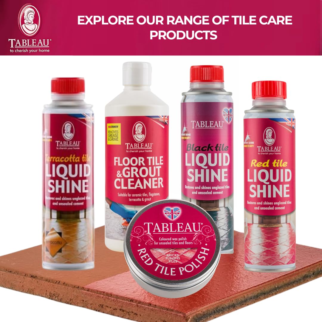 Tableau Red Tile Polish, Rejuvenate Red Tiles, Brickwork, Unsealed Concrete and More. 150ml
