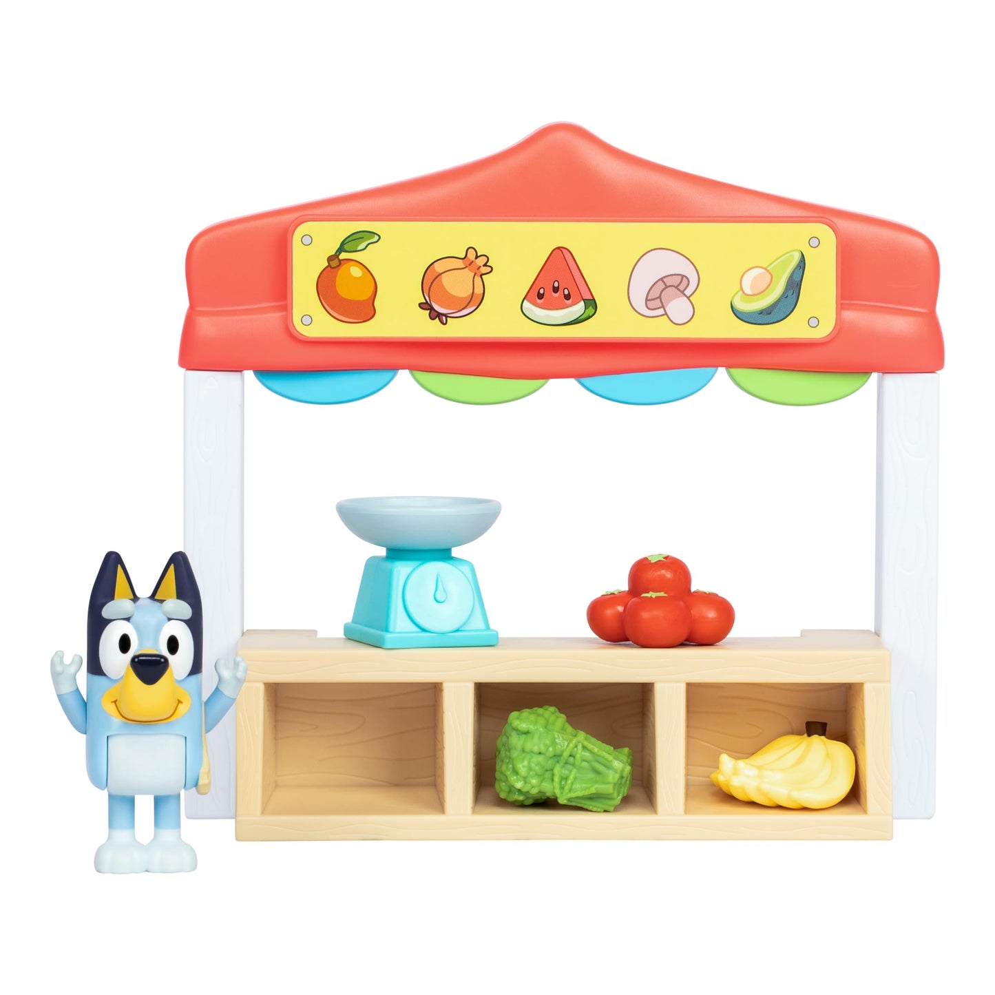 Bluey Mini Playsets Bluey Farmers Market Playset Includes Articulated Bluey Figure With Shopping Bag And Accessories With Dollarbucks