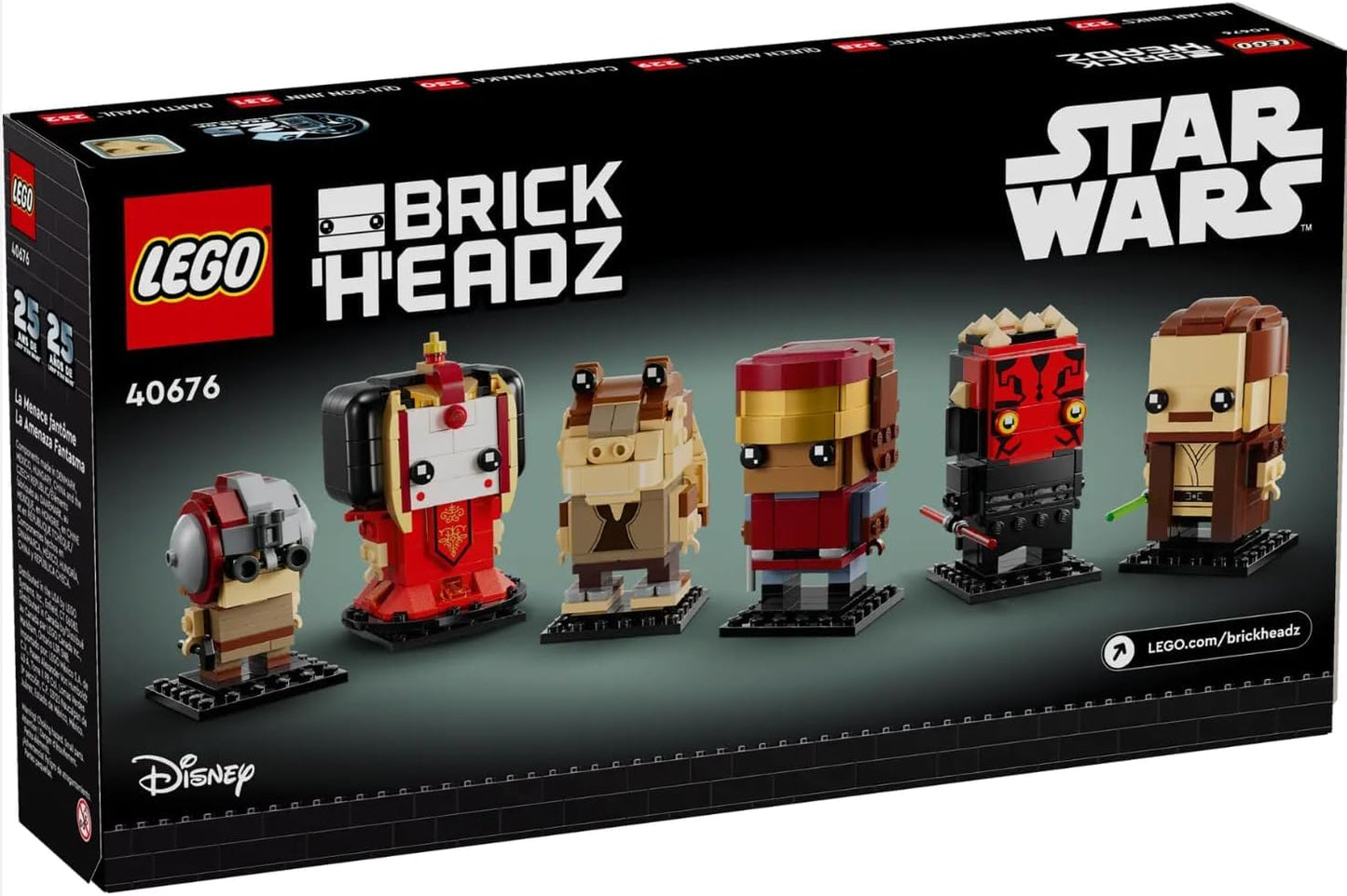 LEGO 40676 Brickheadz Star Wars The Phantom Menace 10+ 732 Pieces With Buildable Figures of Various Characters