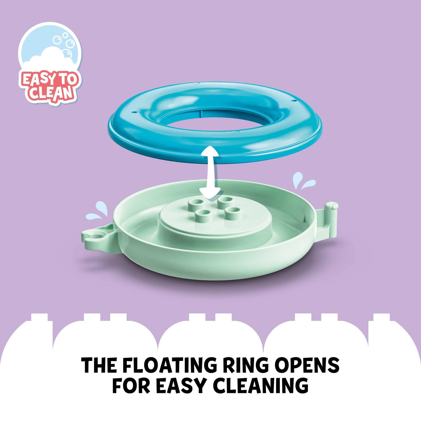 LEGO 10966 DUPLO Bath Time Fun: Floating Animal Island Bath Toy for Babies and Toddlers 1.5 plus Years Old, Baby Bathtub Water Toys, Easy to Clean