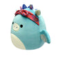 Squishmallows Original 7.5-Inch - Tatiana the Dark Teal Dragon with Bandana