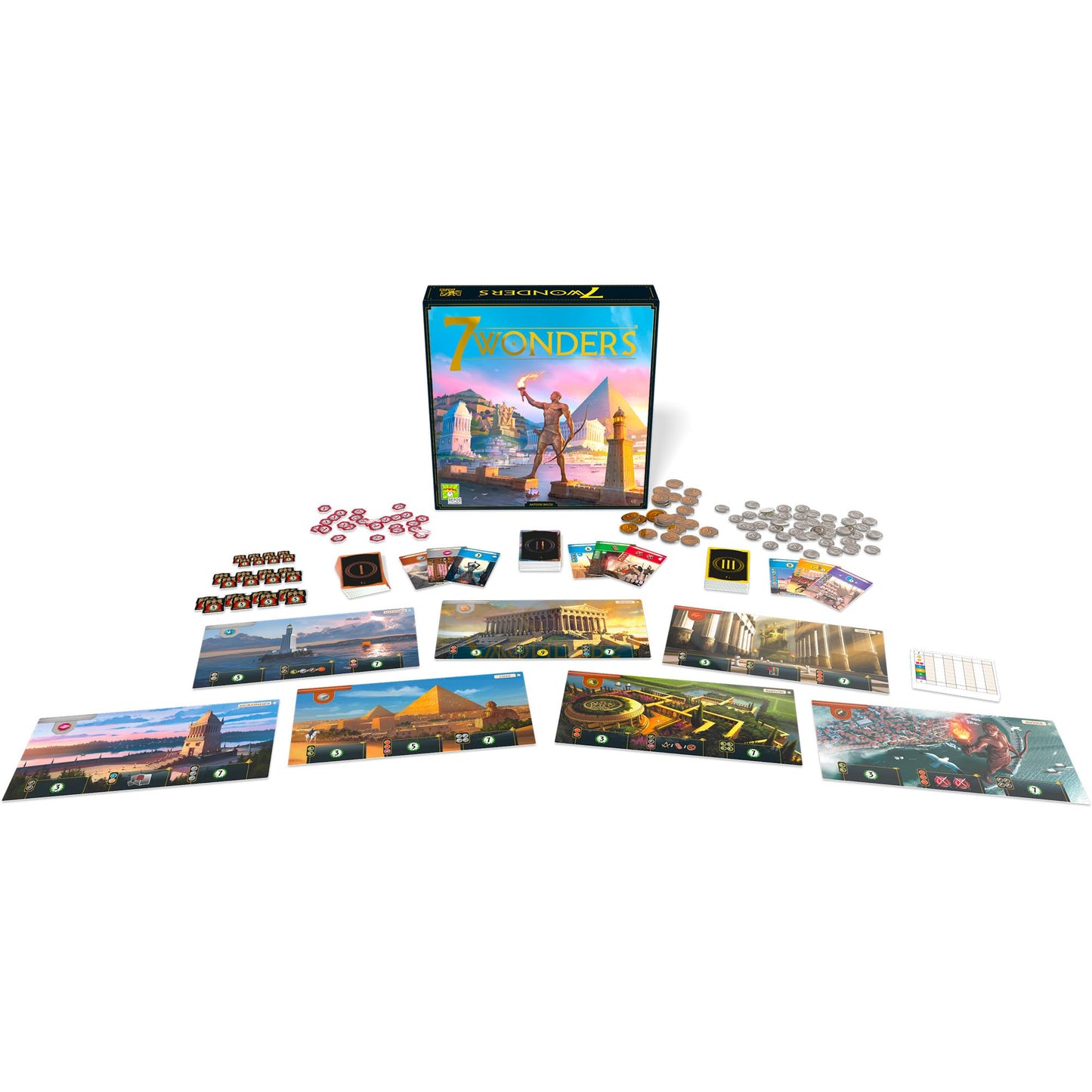 Repos Production | 7 Wonders | Board Game | Ages 10+ | 3-7 Players | 30 Minutes Playing Time