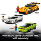 LEGO Speed Champions Lamborghini Revuelto & Huracán STO - Toy Race Cars Model Kit incl. 2 Driver Minifigures - Birthday Gift for 10+ Year Old Boys - 77238