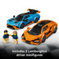 LEGO Speed Champions Lamborghini Revuelto & Huracán STO - Toy Race Cars Model Kit incl. 2 Driver Minifigures - Birthday Gift for 10+ Year Old Boys - 77238