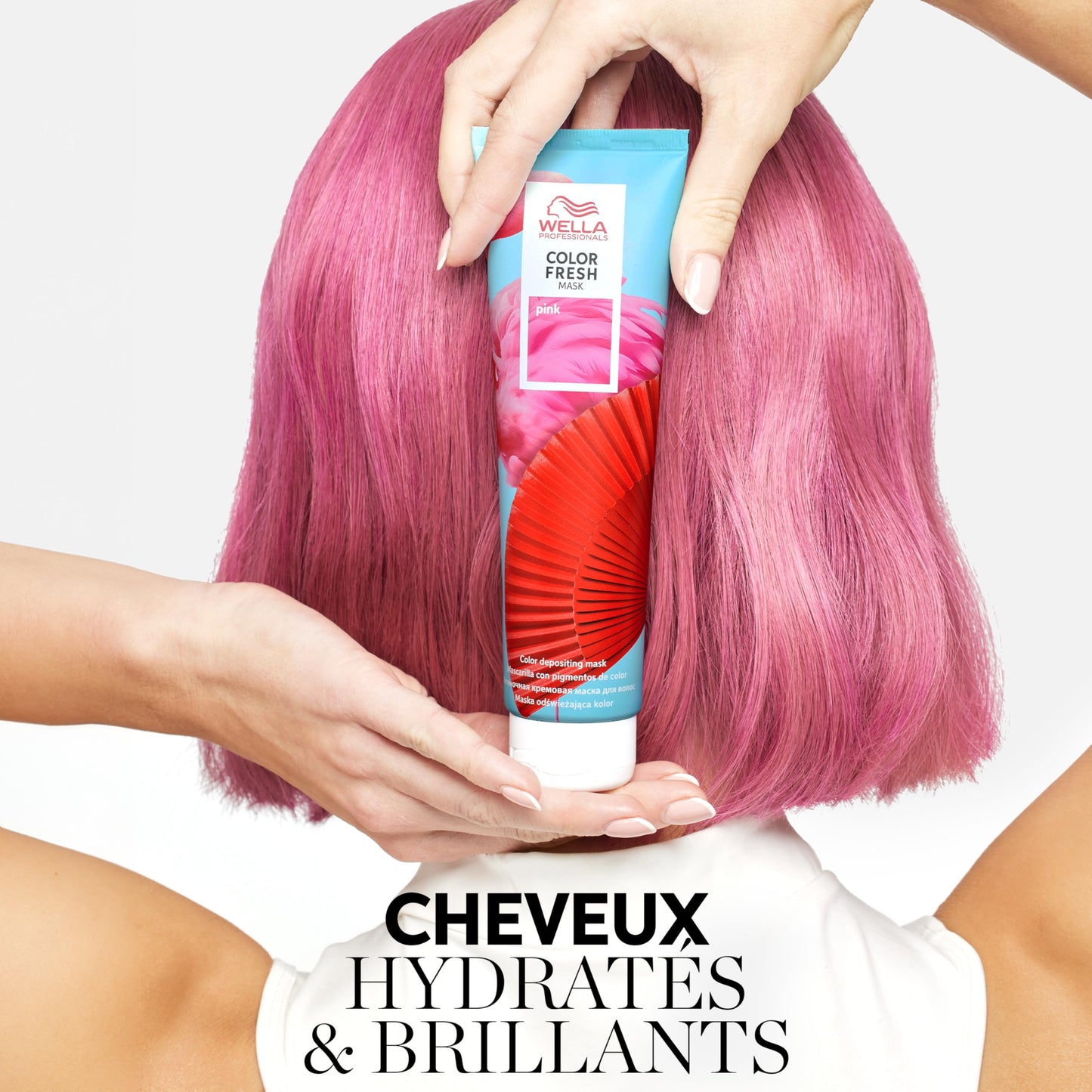 Wella Professionals Pink Color Fresh Mask - Colour Depositing Hair Mask & Home Hair Gloss Treatment - Bright Pink Temporary Hair Dye with Avacado Oil (150ml)