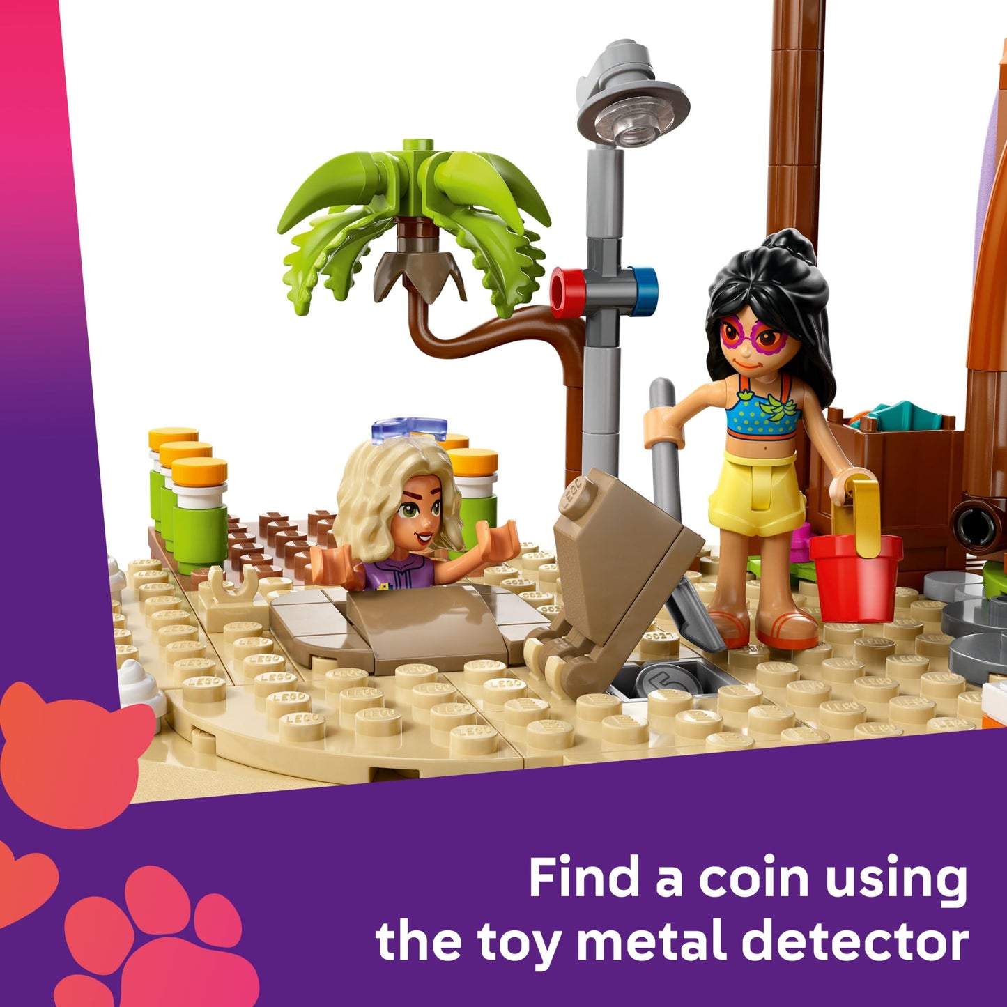 LEGO Friends Family Holiday Beach Resort Toy with 6 Mini Dolls, plus Turtle & Dolphin Animal Figures, an Ice Cream Stand and Accessories - Creative Birthday Gift for 8+ Year Old Girls - 42673