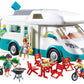 Playmobil 70088 Family Fun Family Camper, outdoor camping toy, fun imaginative role-play, playset suitable for children ages 4+