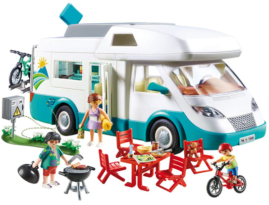 Playmobil 70088 Family Fun Family Camper, outdoor camping toy, fun imaginative role-play, playset suitable for children ages 4+