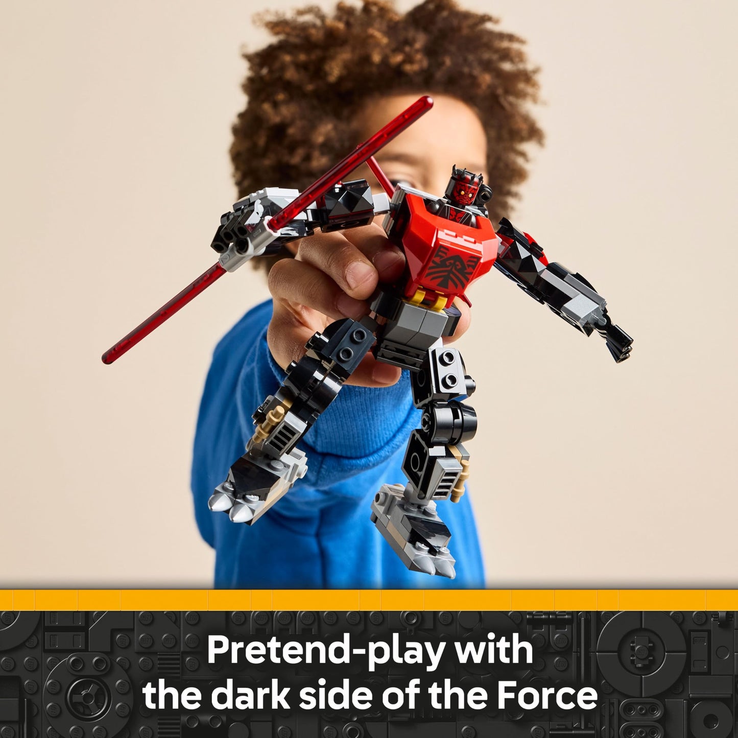 LEGO Star Wars: The Clone Wars Darth Maul Mech Building Toy for Boys, Girls, Fans and Fantasy Lovers Aged 6 Years Old Plus, Gift Idea for Kids, Includes a Large Double-Bladed Red Lightsaber 75411