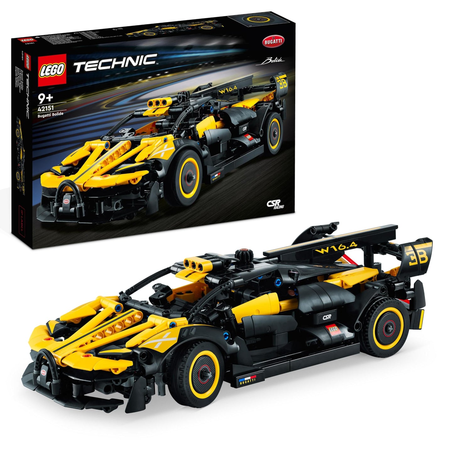 LEGO Technic Bugatti Bolide Racing Car Model Building Set, Engineering Toy for 9 Plus Year Old Boys & Girls, Collectible Iconic Sports Vehicle Construction Kit, Birthday Gift for Kids 42151