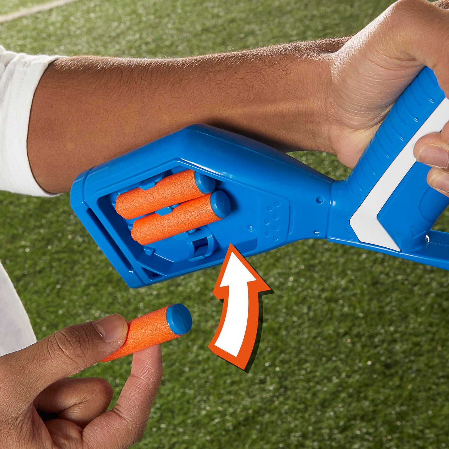 Nerf N Series Strikeback Blaster with Snapback Action, Internal 6-Dart Clip & 12-Dart Storage, Includes 18 Official N1 Foam Darts, High-Performance Toy Blaster for Kids 8 For Kids