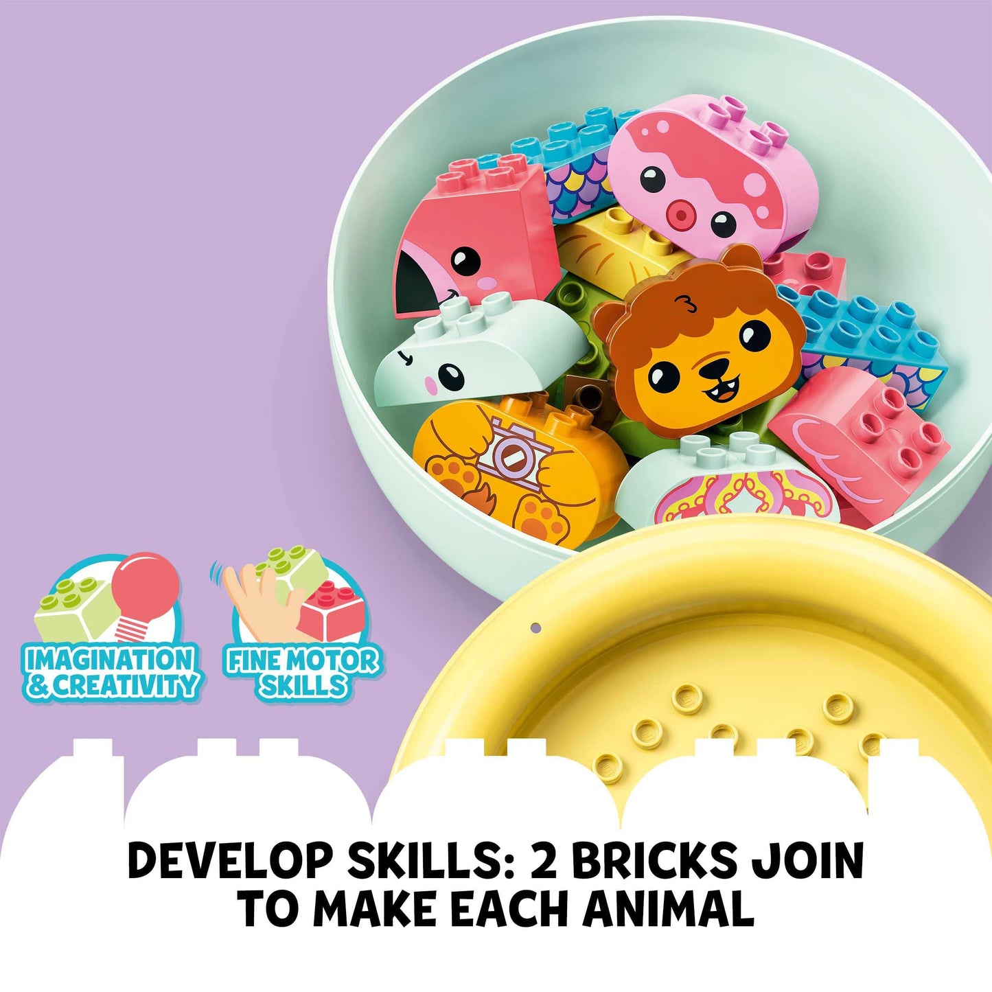 LEGO 10966 DUPLO Bath Time Fun: Floating Animal Island Bath Toy for Babies and Toddlers 1.5 plus Years Old, Baby Bathtub Water Toys, Easy to Clean