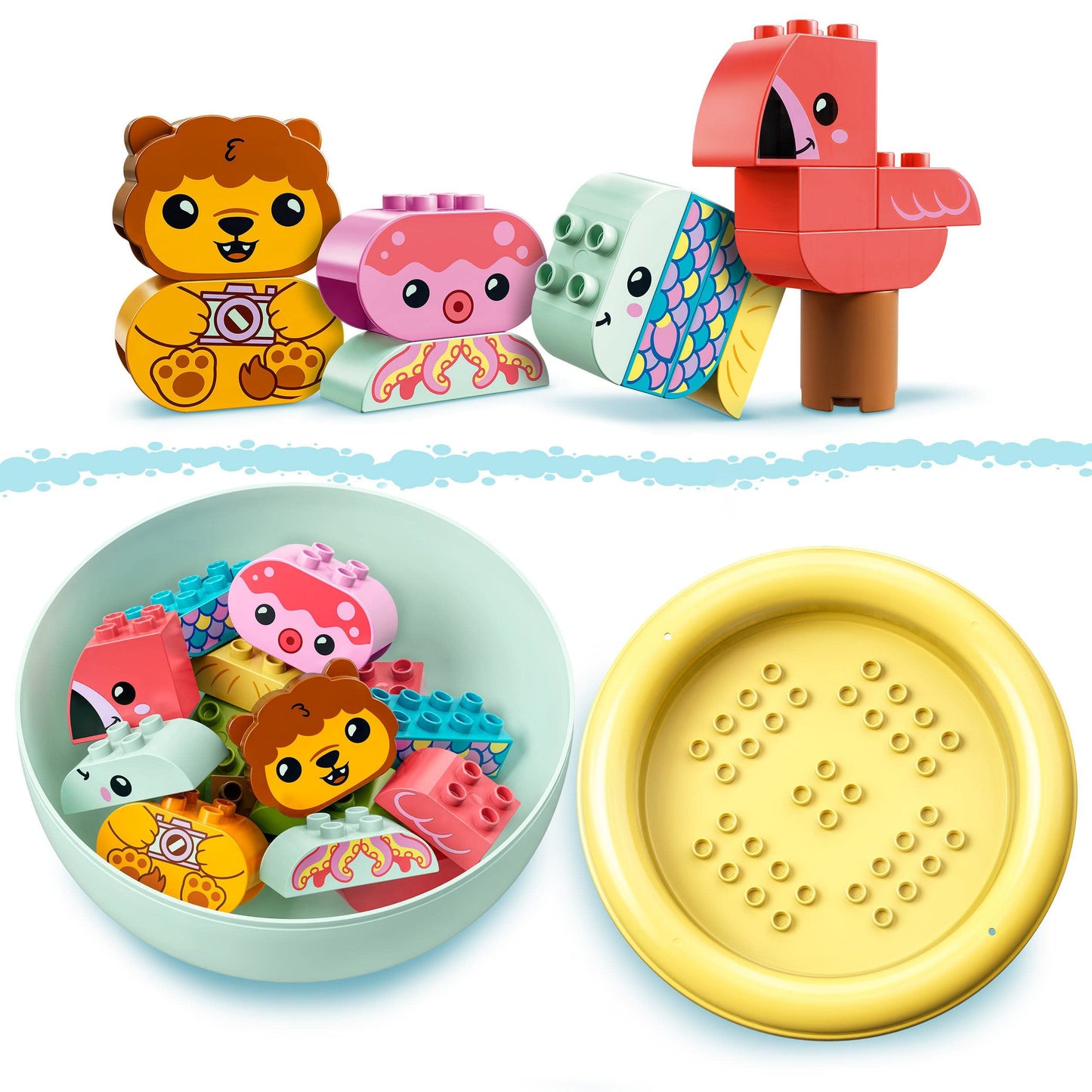 LEGO 10966 DUPLO Bath Time Fun: Floating Animal Island Bath Toy for Babies and Toddlers 1.5 plus Years Old, Baby Bathtub Water Toys, Easy to Clean