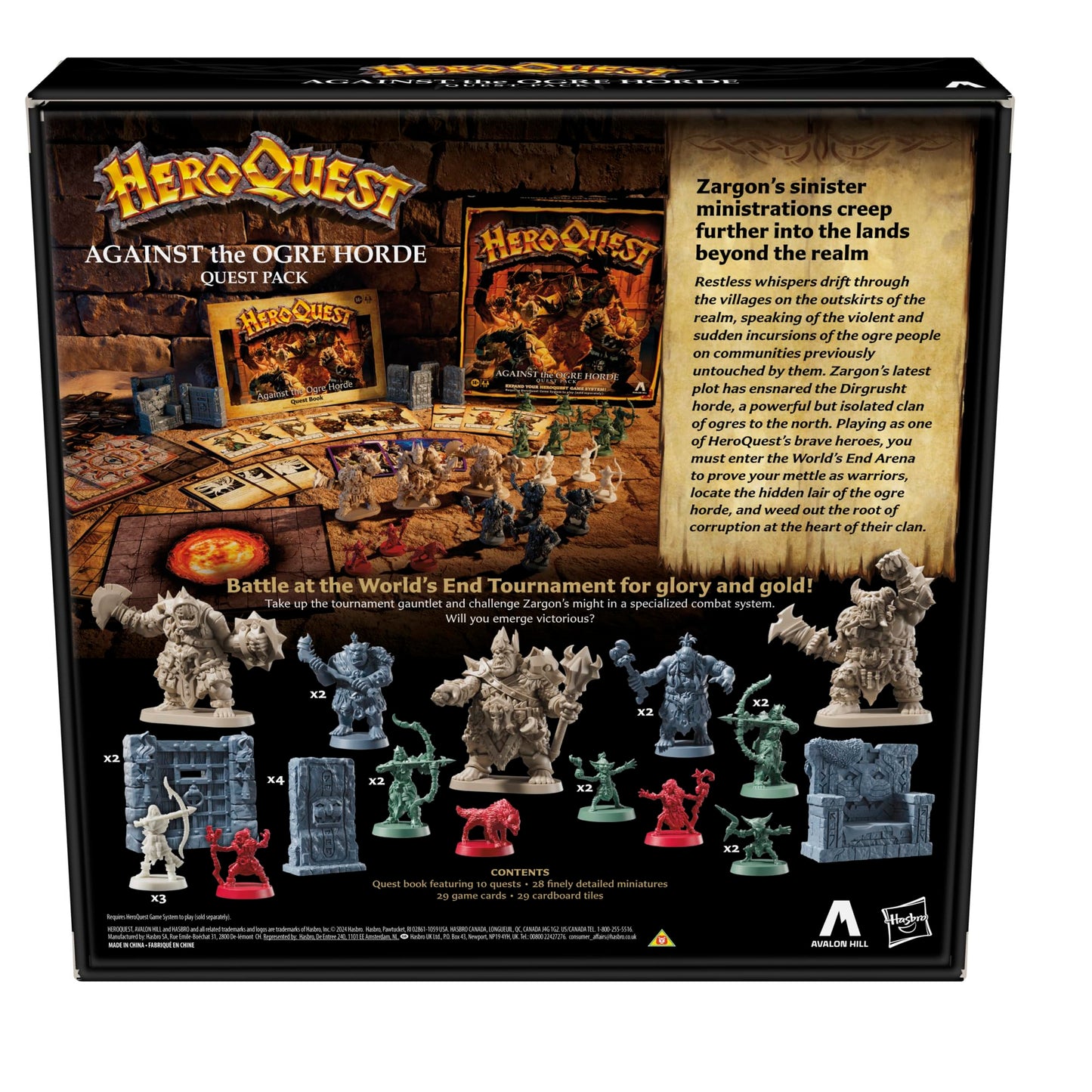 Avalon Hill Heroquest Against the Ogre Horde Quest Pack, Roleplaying Game, Requires HeroQuest Game System to Play - English Version