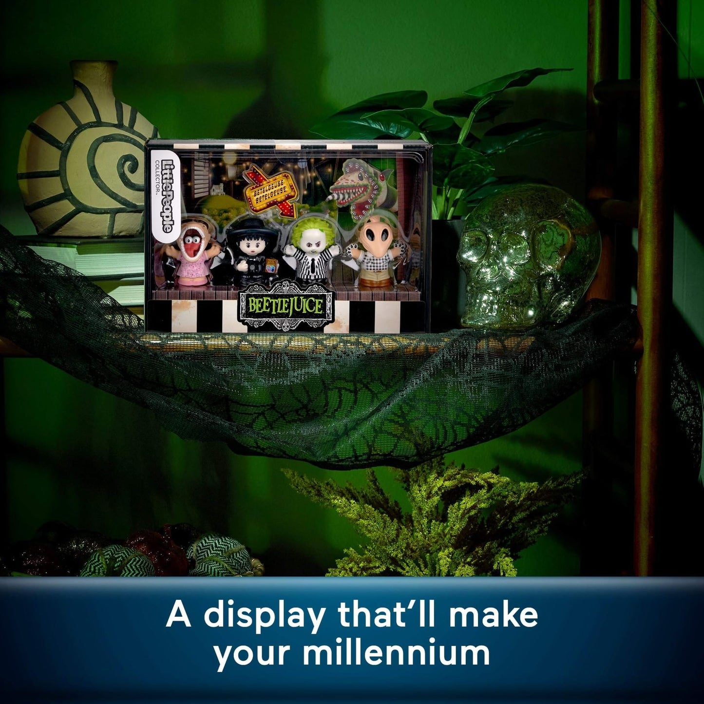 Little People Collector Beetlejuice Special Edition Set for Movie Fans, 4 Character Figures in a Display Package, JFD68