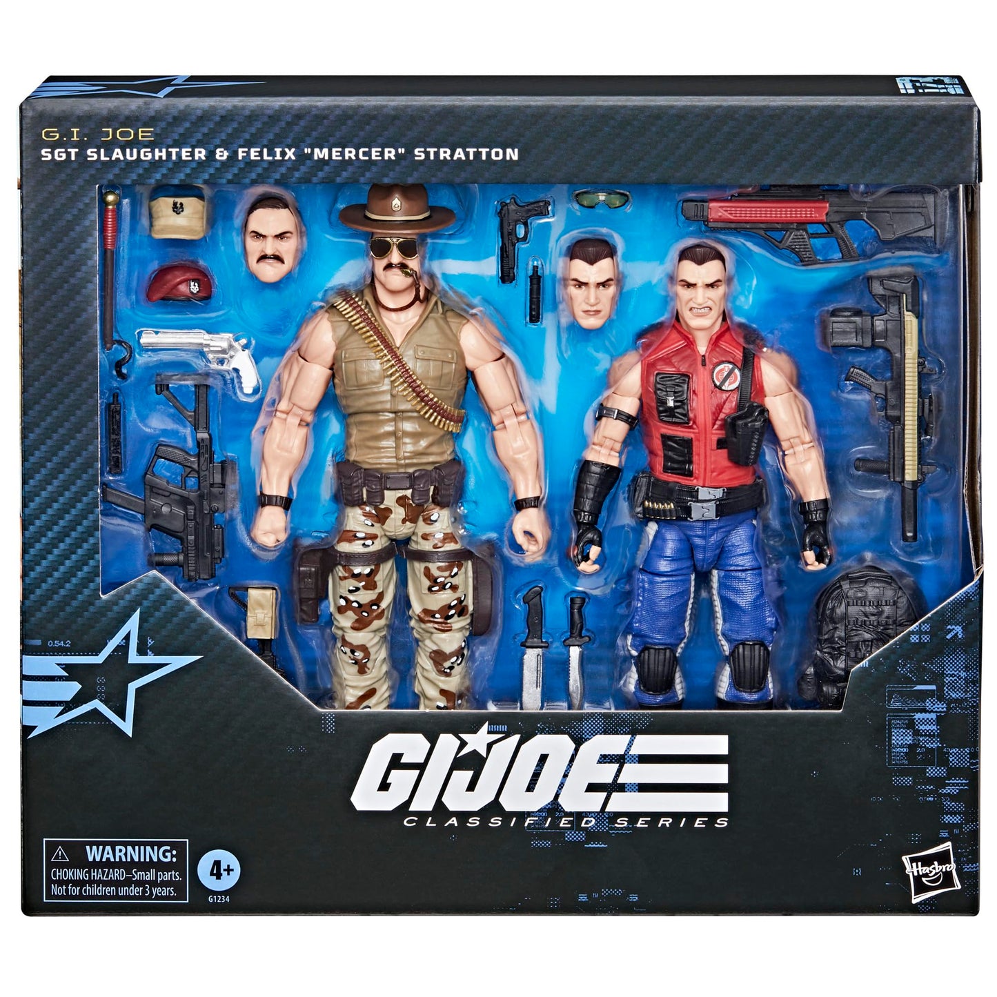 G.I. Joe Classified Series #173, SGT Slaughter & Felix Mercer Stratton, 2 6-Inch Collectible Figures with 26 Accessories