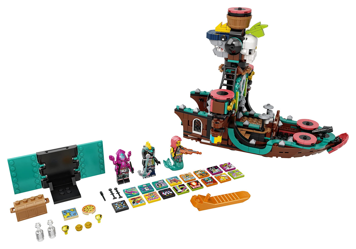 LEGO 43114 VIDIYO Punk Pirate Ship BeatBox Music Video Maker Musical Toy for Kids, Augmented Reality Set with App