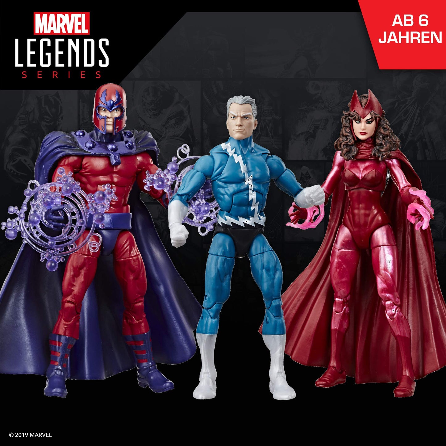 Marvel Legends Series Exclusive 6-Inch Family Matters 3-Pack with Magneto, Quicksilver and Scarlet Witch Action Figures - Exclusive to Amazon