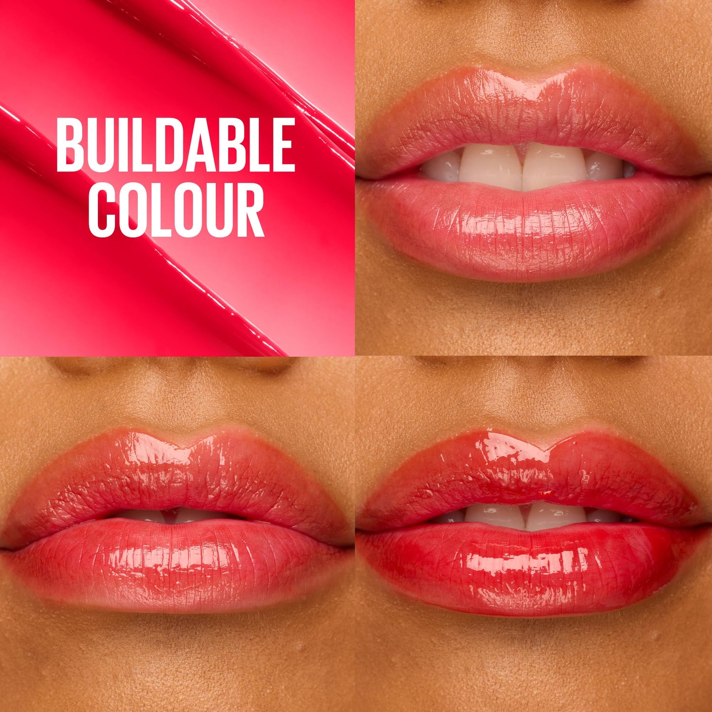 Maybelline New York Lifter Glaze Lip Oil Balm, Up to 24HR Hydration, Plumping for Fuller Lips, Hyaluronic Acid & Acerola Cherry Extract for Ultra-Comfortable Shine, Shade: Cherry Swirl