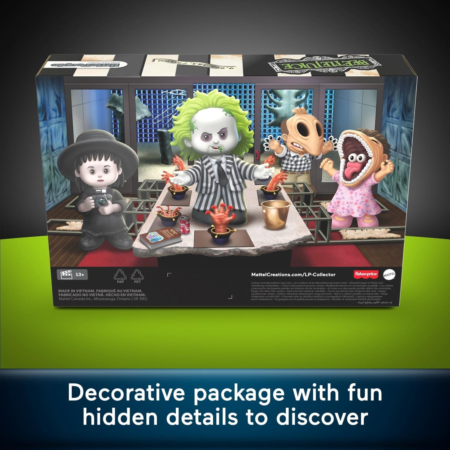 Little People Collector Beetlejuice Special Edition Set for Movie Fans, 4 Character Figures in a Display Package, JFD68
