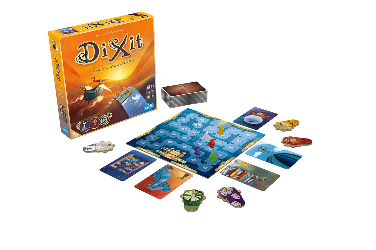 Asmodee | Dixit – The Dreamlike Storytelling Board Game for 3–8 Players | Simple to Learn with Stunning Art & Brilliant Creativity | For Games Nights, Family Gatherings & Parties | Ages 8+ | 30 Mins