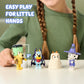 Bluey Figure 4-Packs, Halloween, 2.5 Inch Poseable Figures of Bluey, Bingo, Chloe and Lucky Dressed In Halloween Costumes, With Accessories