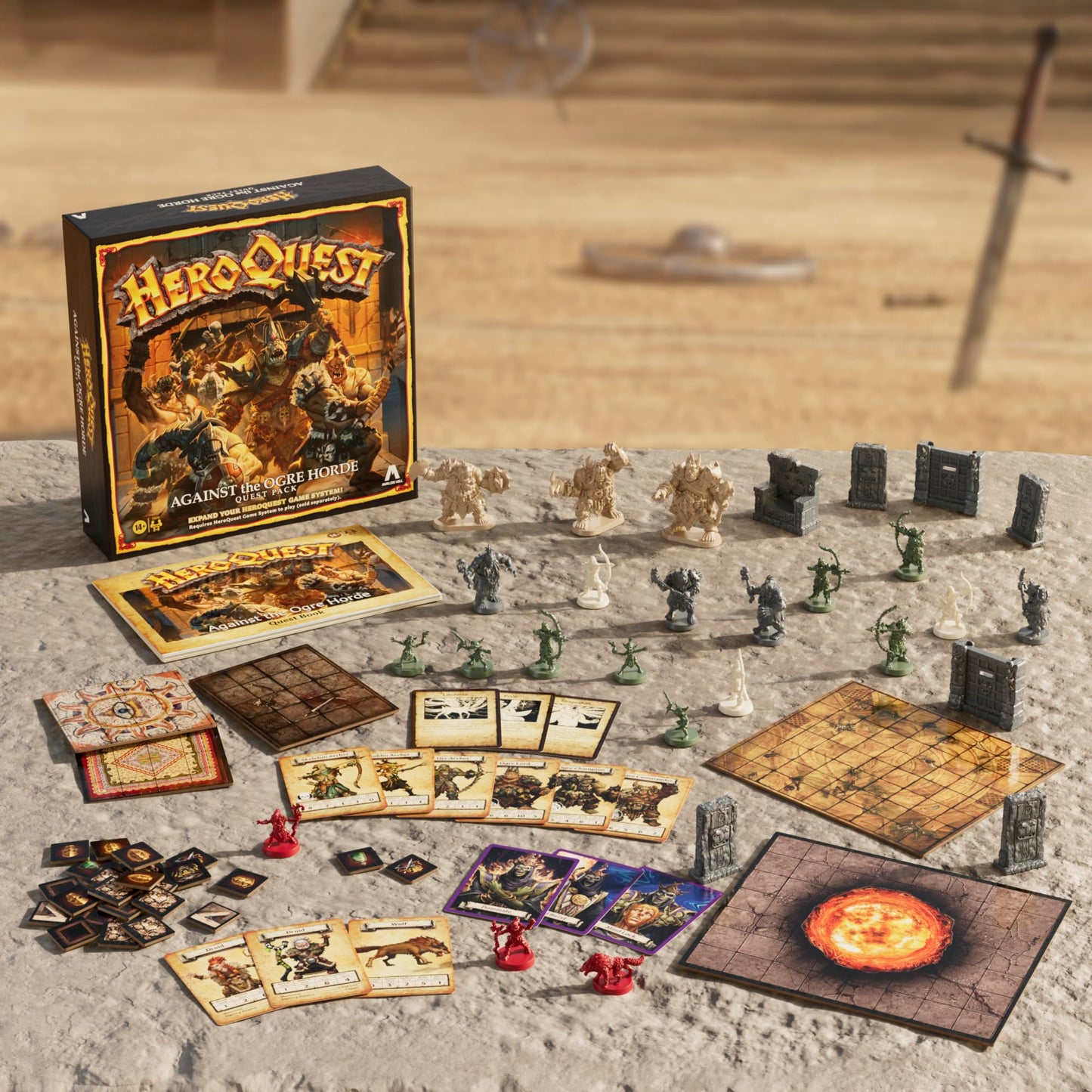 Avalon Hill Heroquest Against the Ogre Horde Quest Pack, Roleplaying Game, Requires HeroQuest Game System to Play - English Version