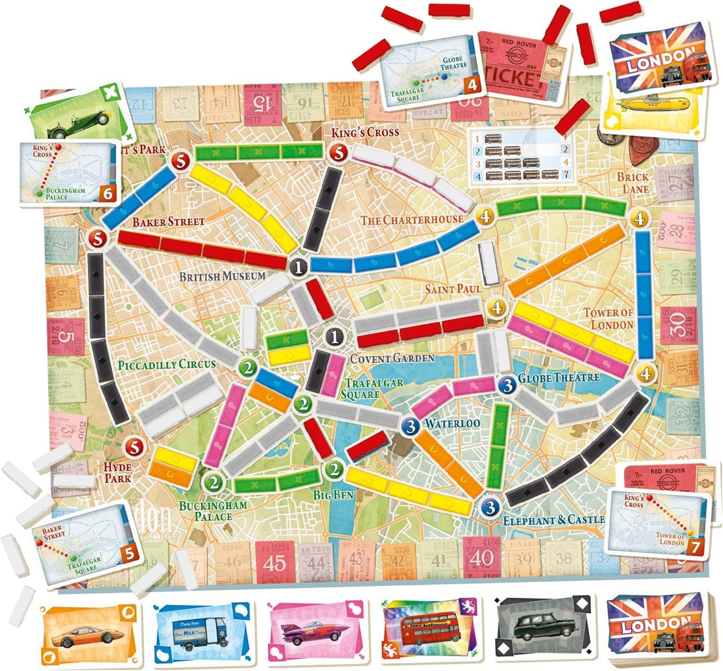Asmodee | Ticket to Ride London – The Addictive Bus Adventure Board Game | Simple to Learn, Massively Popular, with Fast-Paced Tactical Rounds | Ages 8+ | 2–4 Players, 10–15 Mins