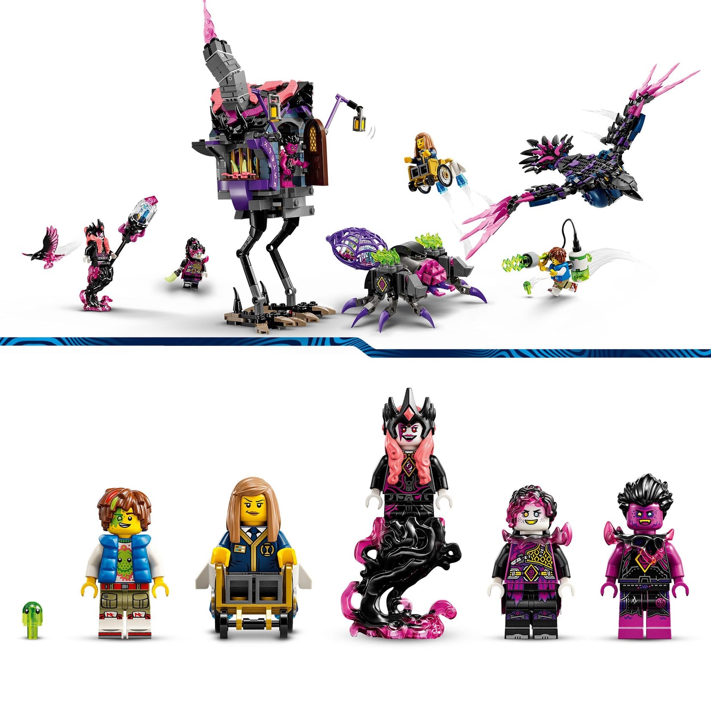 LEGO DREAMZzz 3in1 The Never Witch’s Midnight Raven Animal Toy for 9 Plus Year Old Boys & Girls, Rebuild a Fantasy Hut as a House, Spider or Bird Figure, Birthday Gift Idea 71478