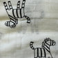 Alimos Organic Bamboo and Cotton Muslin Cloths - Soft and Gentle Baby Swaddle Blankets - Multi-Purpose Burp Cloths and Nursing Covers (120_x_120_cm, Black & White)