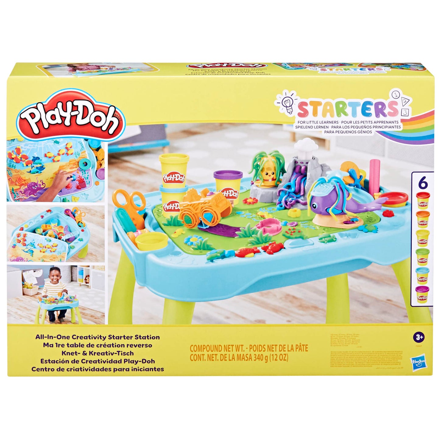 Play-Doh All-in-One Creativity Starter Station Activity Table, Preschool Toys for 3 Year Old Boys & Girls & Up, Starter Sets
