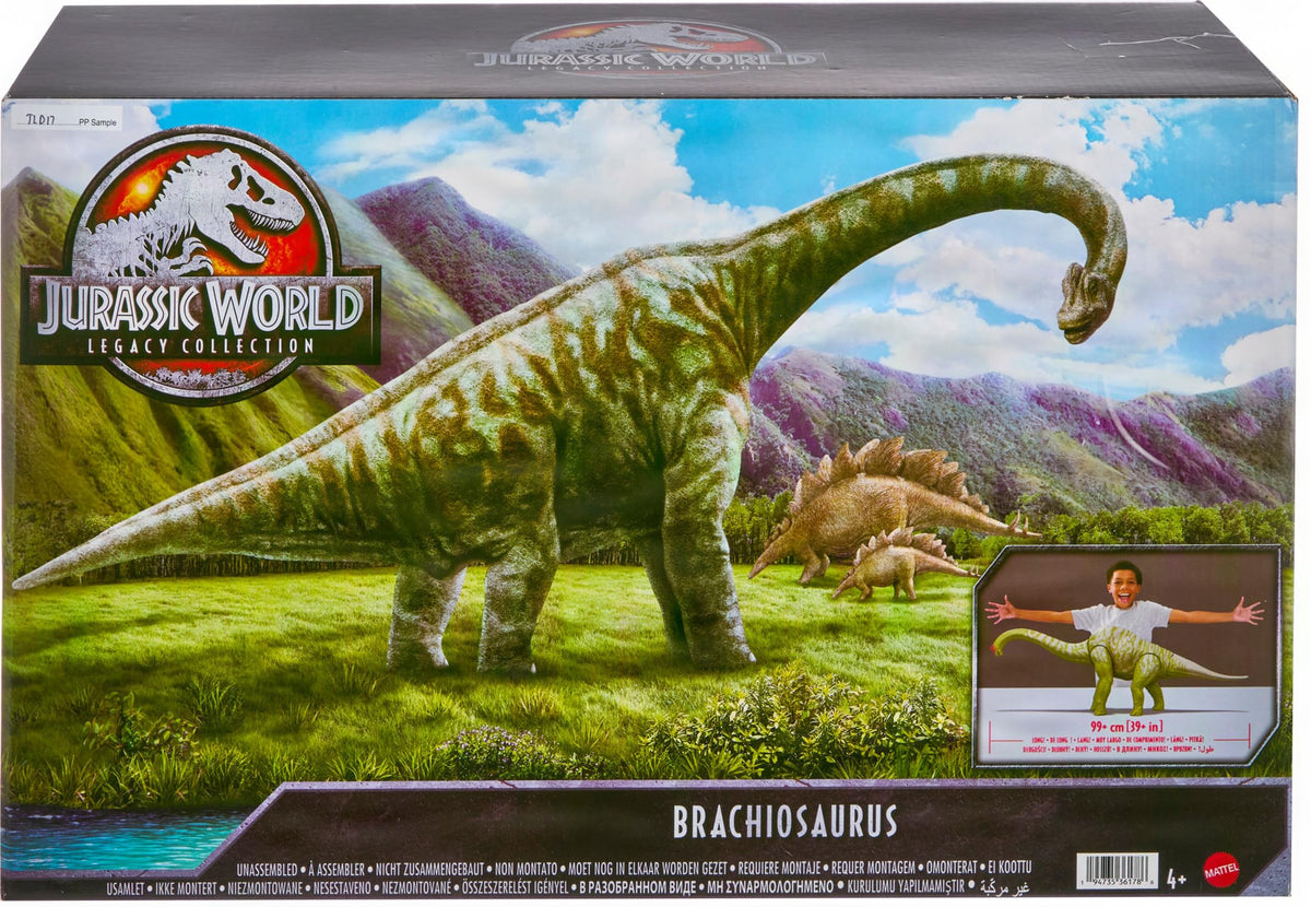 Mattel Jurassic World Extra Large Dinosaur Figure, Brachiosaurus, Legacy Collection 39 Inches Long, Jurassic Park III Design, JLD17
