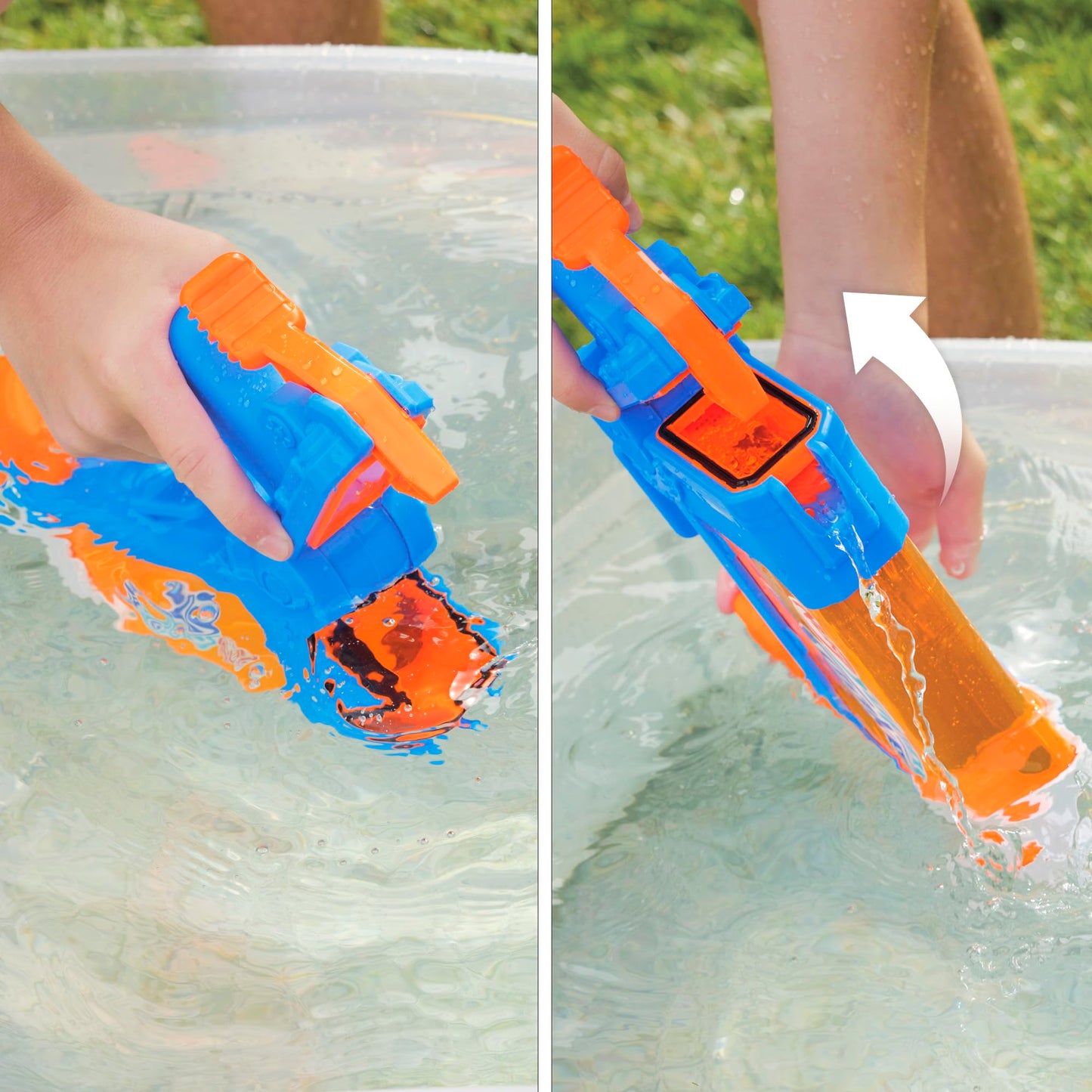 Nerf Super Soaker Flip Fill Water Blaster, Water Blaster, Water Toys, 1, Ideal for Garden Games, 887ml, Multicolor