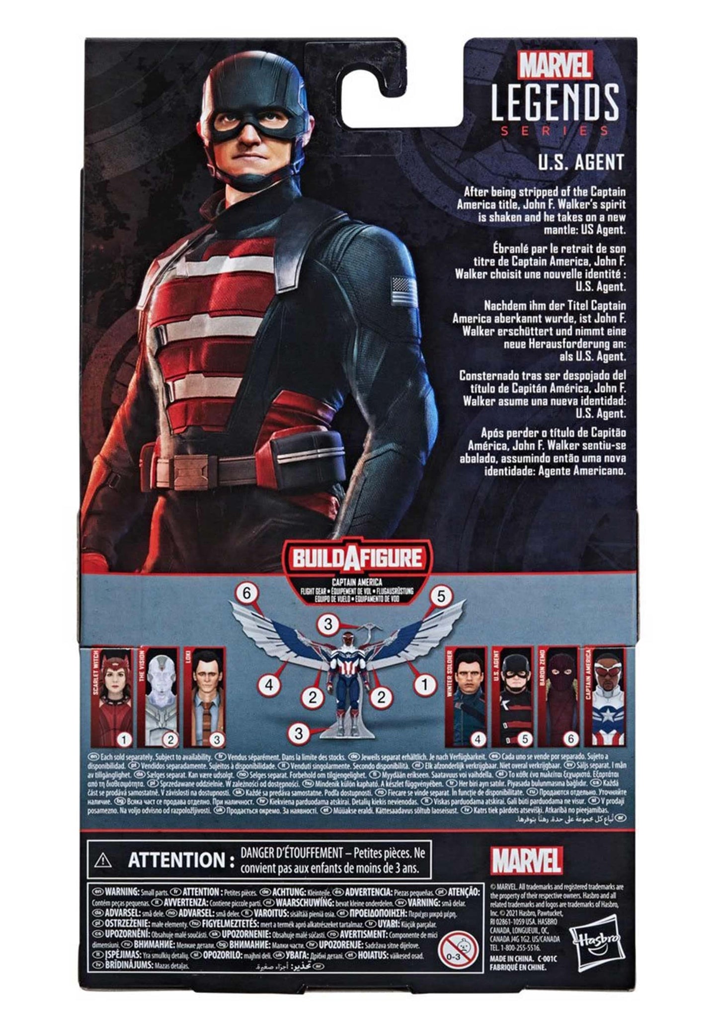 Universo Marvel Hasbro Marvel Avengers Legends Series Avengers 15-cm Action Figure Toy U.S. Agent, Premium Design And 2 Accessories, For Kids Age 4 And Up multicolor
