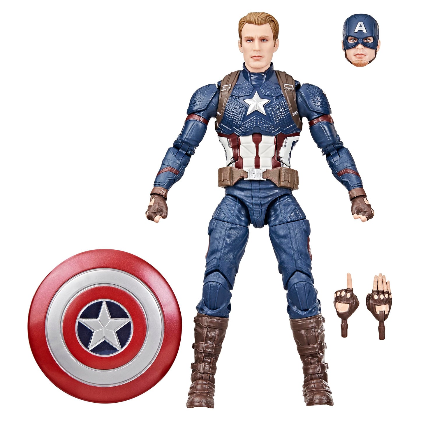 Marvel Legends Series Captain America, Avengers: Endgame Collectible 15-cm Action Figure, Red, White, Blue