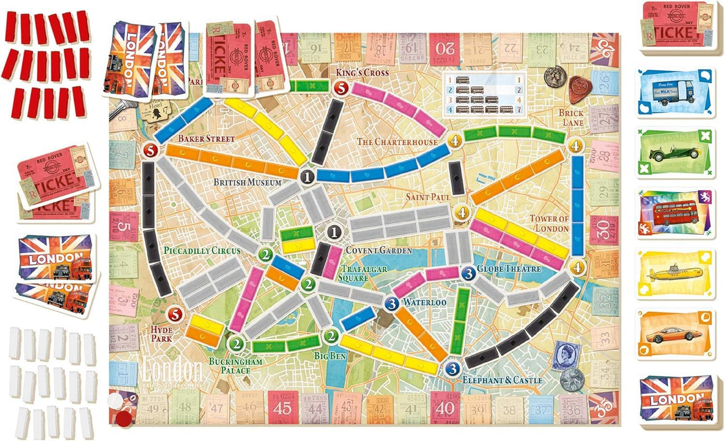 Asmodee | Ticket to Ride London – The Addictive Bus Adventure Board Game | Simple to Learn, Massively Popular, with Fast-Paced Tactical Rounds | Ages 8+ | 2–4 Players, 10–15 Mins
