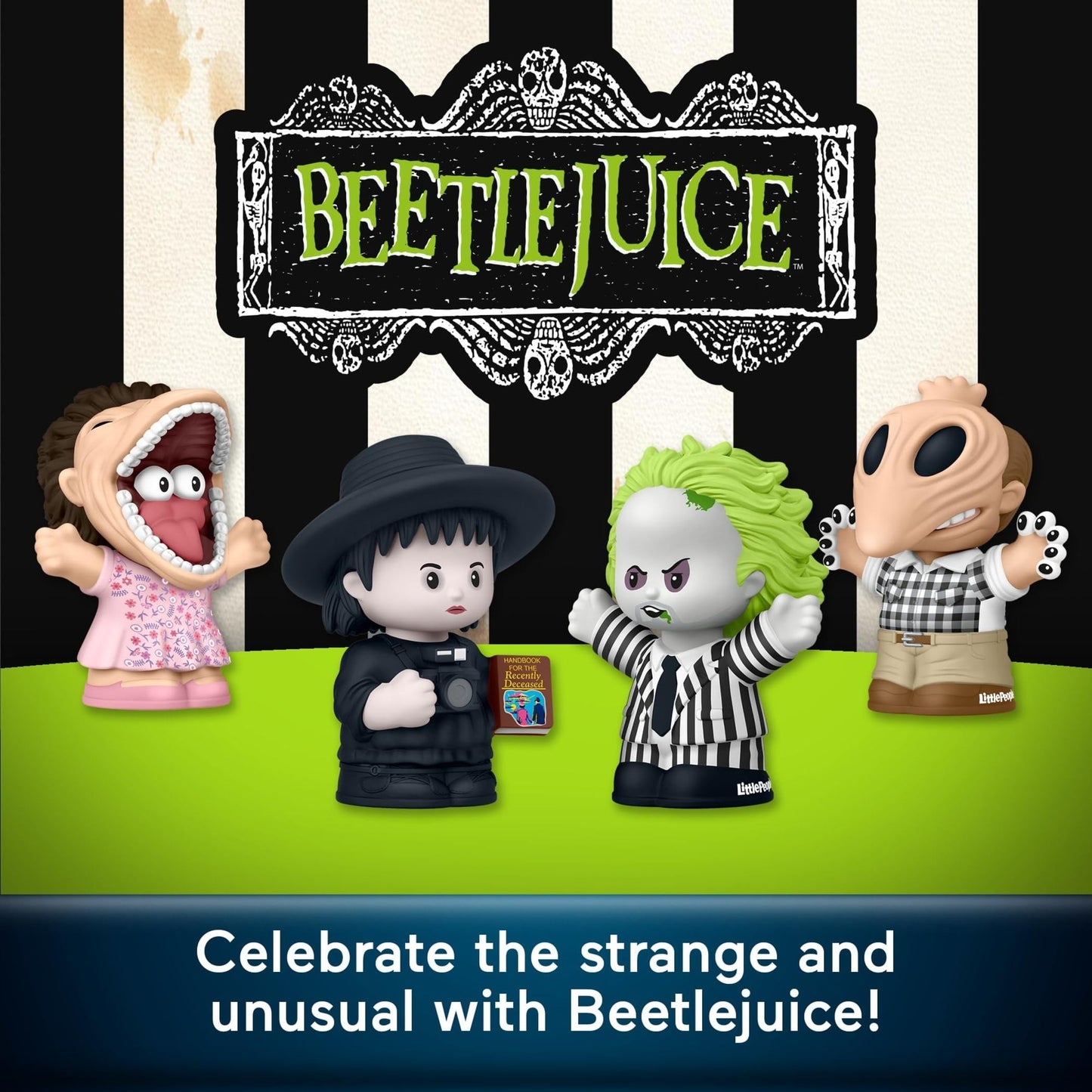 Little People Collector Beetlejuice Special Edition Set for Movie Fans, 4 Character Figures in a Display Package, JFD68