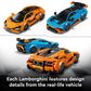LEGO Speed Champions Lamborghini Revuelto & Huracán STO - Toy Race Cars Model Kit incl. 2 Driver Minifigures - Birthday Gift for 10+ Year Old Boys - 77238