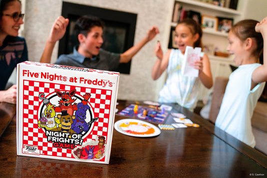FUNKO GAMES Five Nights at Freddy's Night of Frights - Survival Strategy Board Game Including 4 Original FNAF Character Figures - For 2 to 4 Players Ages 8+
