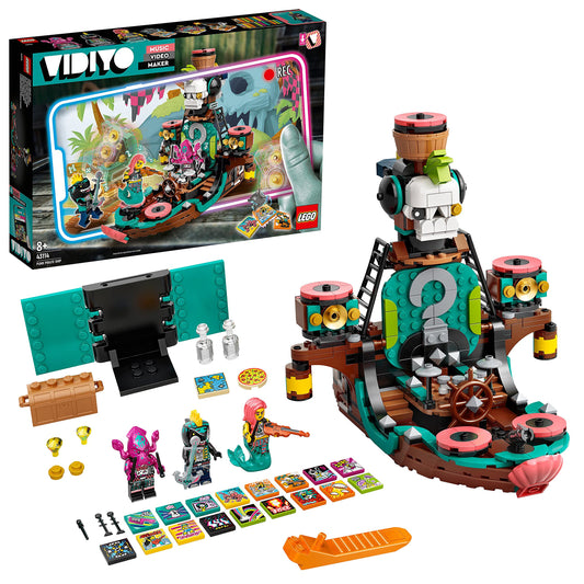 LEGO 43114 VIDIYO Punk Pirate Ship BeatBox Music Video Maker Musical Toy for Kids, Augmented Reality Set with App