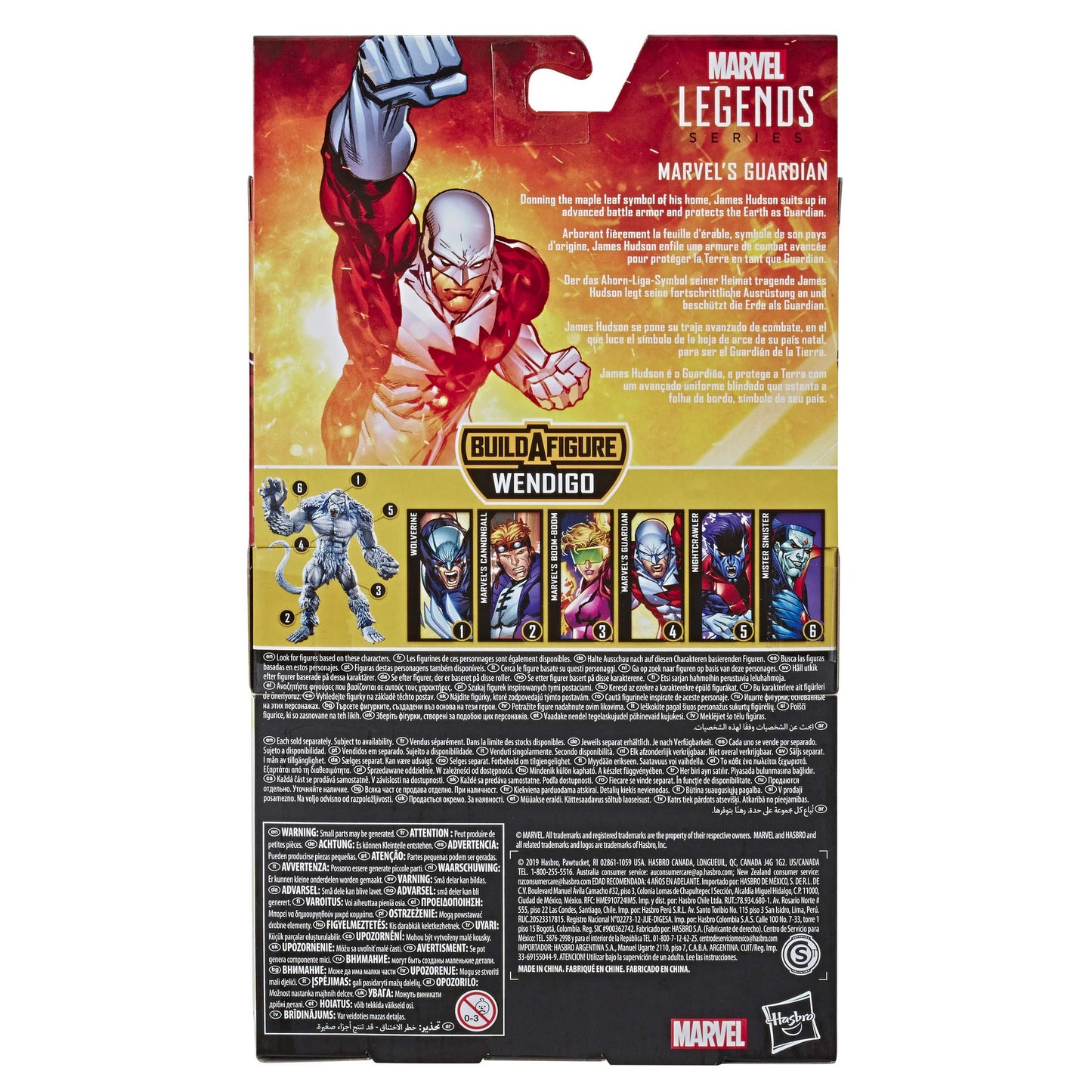 Marvel Hasbro Legends Series 6" Collectible Action Figure Guardian Toy (X-Men/X-Force Collection) – with Wendigo Build-A-Figure Part