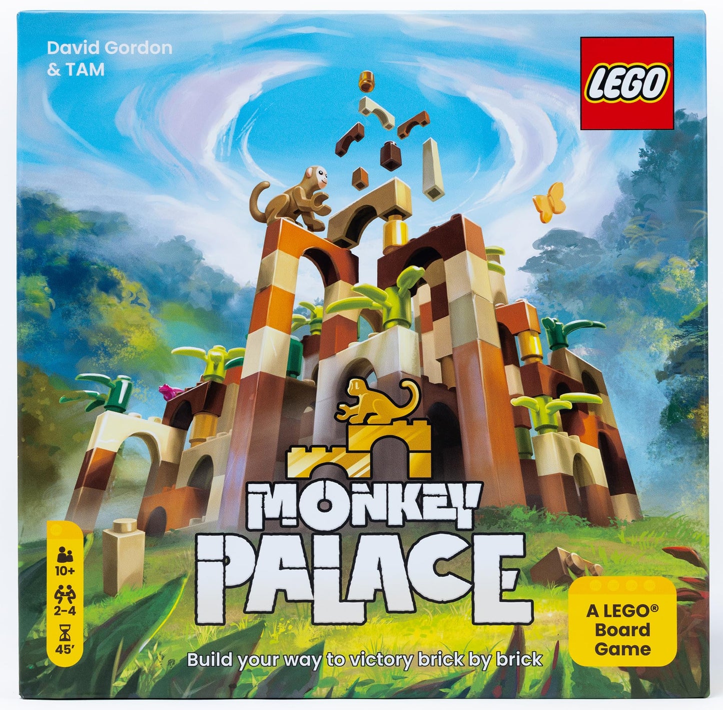 Asmodee - Monkey Palace: A LEGO Board Game - Build Your Way to Victory Brick by BrickFun Family Building Game for Kids and Adults, Ages 10+, 2-4 Players, 45 Minute Playtime