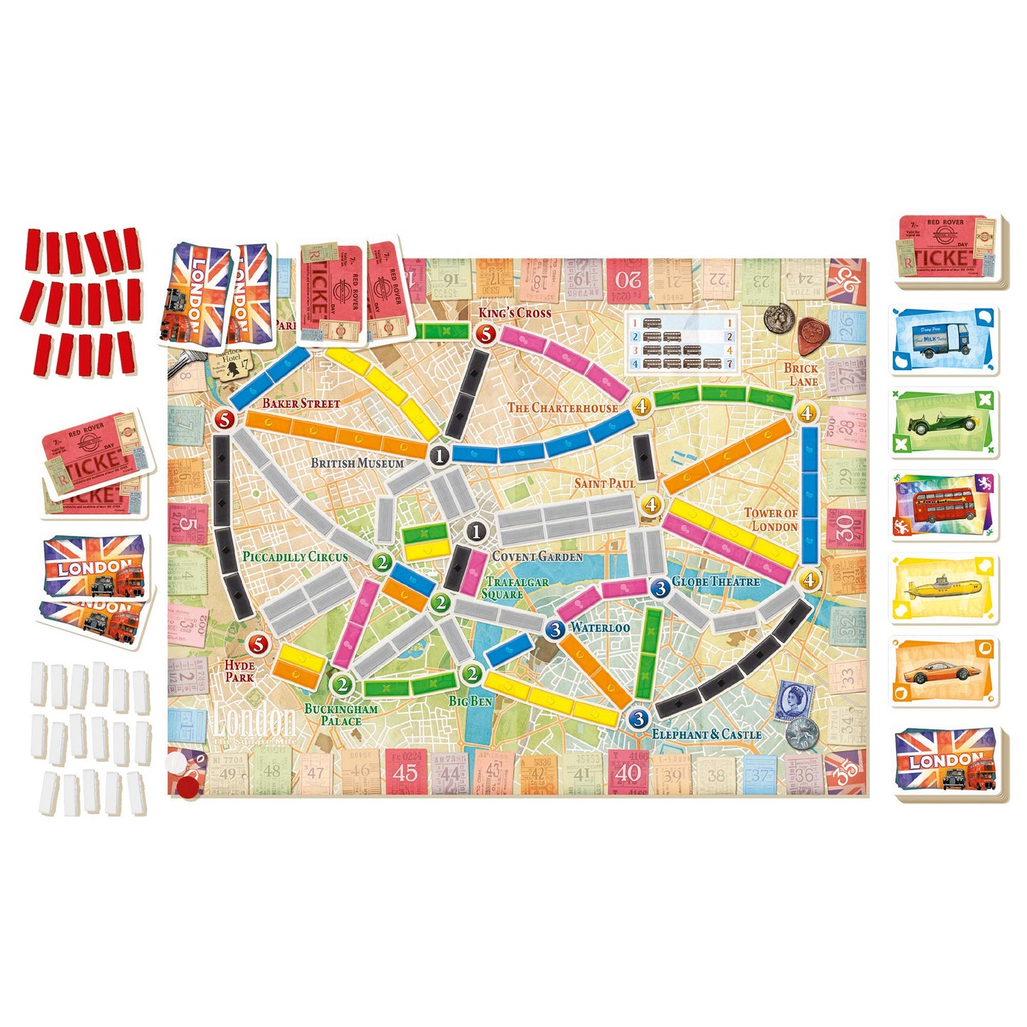 Asmodee | Ticket to Ride London – The Addictive Bus Adventure Board Game | Simple to Learn, Massively Popular, with Fast-Paced Tactical Rounds | Ages 8+ | 2–4 Players, 10–15 Mins