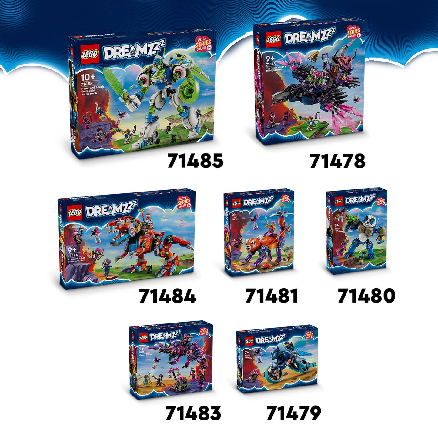 LEGO DREAMZzz 3in1 The Never Witch’s Midnight Raven Animal Toy for 9 Plus Year Old Boys & Girls, Rebuild a Fantasy Hut as a House, Spider or Bird Figure, Birthday Gift Idea 71478