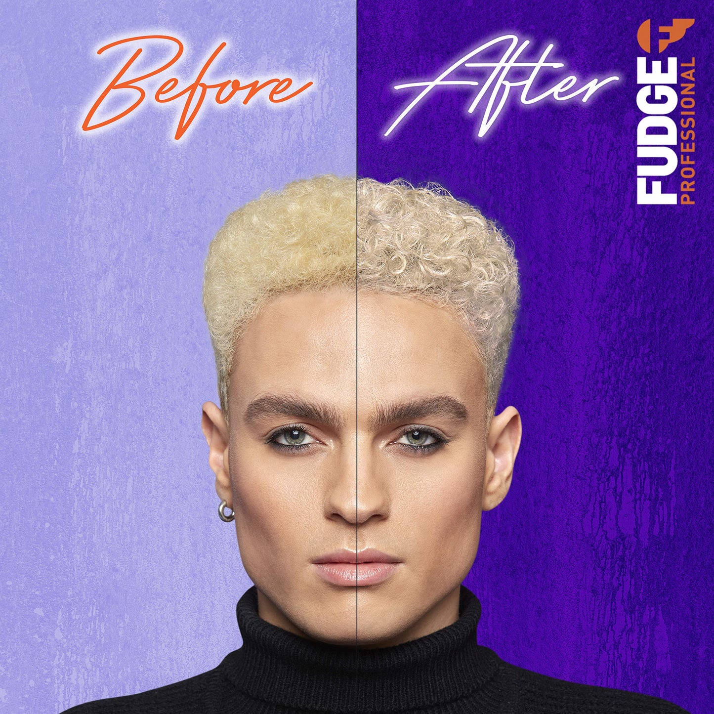 Fudge Professional Purple Toning Shampoo, Travel Size, Clean Blonde Damage Rewind Shampoo, For Blonde Hair, 50 ml