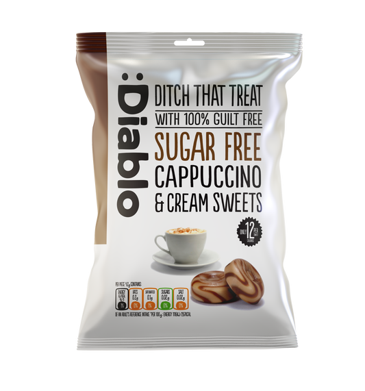 Diablo Sugar Free Cappuccino & Cream Sweets 75g bag