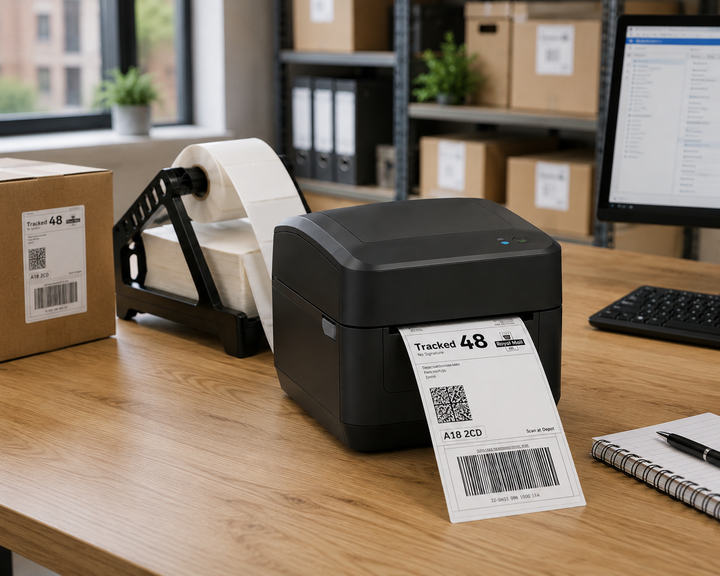 Thermal Label Holder Bundle with 500 6x4 and 1000 2x1 Labels