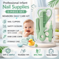 Alimos Infant Nail Supplies 5-Piece Set Newborn Booger Clip Daily Care Nail Clippers Scissors Hair Care Comb