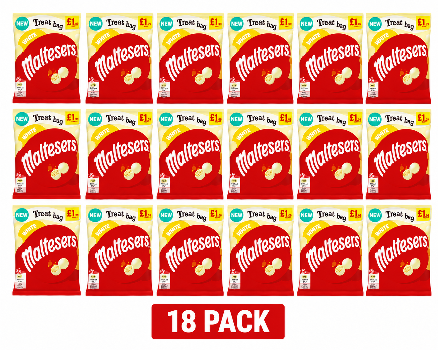 MALTESERS WHITE TREAT BAG case of 18