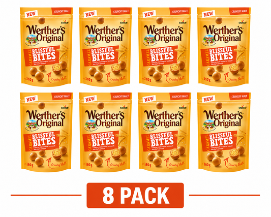 WERTHERS BLISSFUL BITES CARAMEL SWEETS 8 pack ( 8x140g)